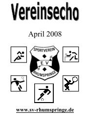 April 2008 - Sportverein Rhumspringe e.V. von 1907