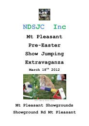 NDSJC Inc - Northern Districts Show Jumping Club Inc