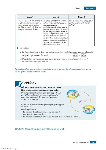 Symétrie centrale - Académie en ligne