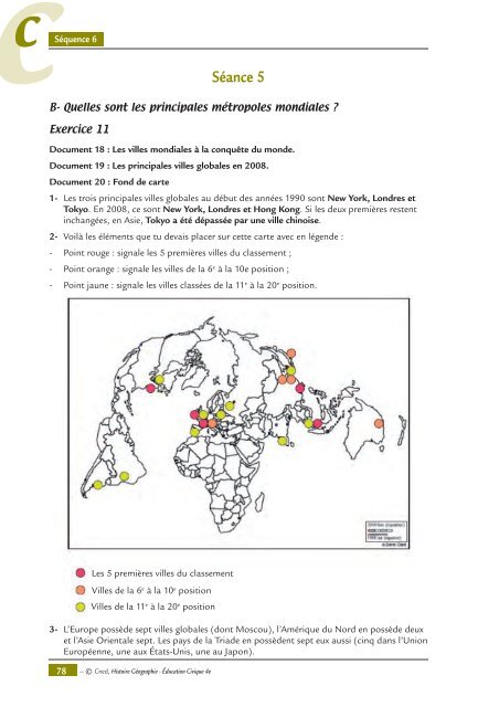 Corrigés des exercices séquences 1 à 6