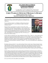 CW2 Michael S. Duskin - U.S. Army Special Operations Command