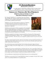 SGT Thomas R. MacPherson - U.S. Army Special Operations ...