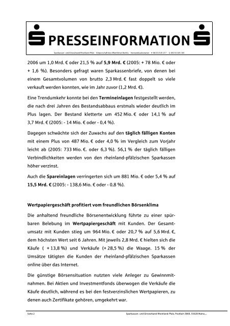 Hans Otto Streuber - Sparkassenverband Rheinland-Pfalz