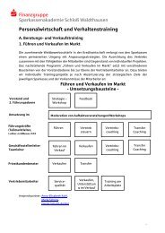 Personalwirtschaft und Verhaltenstraining - Sparkassenverband ...