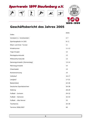 Geschäftsbericht 2005 Endfassung - beim SV 1899 Staufenberg eV