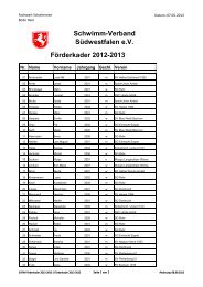 SVSW FÃ¶rderkader 2012-2013 - Schwimm-Verband SÃ¼dwestfalen e.V.