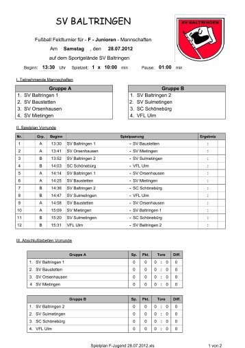 SV BALTRINGEN - SV Sulmetingen