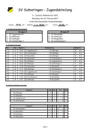 C - Junioren - SV Sulmetingen