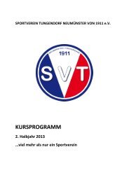 KURSPROGRAMM - SV-Tungendorf