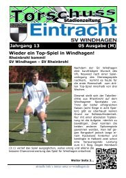 Stadionzeitung - SV Windhagen