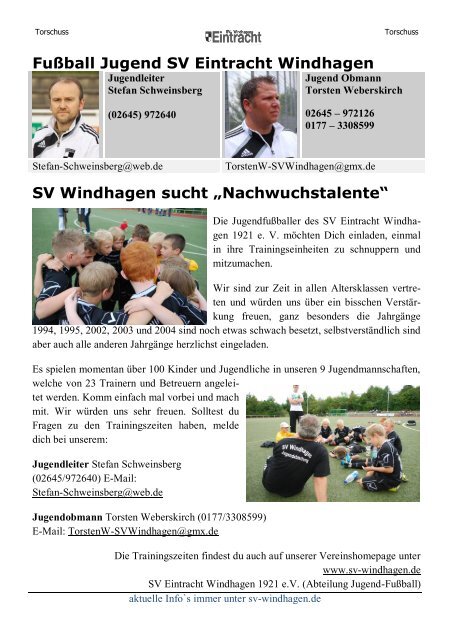 Stadionzeitung - SV Windhagen