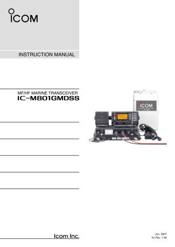 Icom M801E GMDSS Manual - Zanshin
