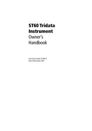 ST60 Tridata Instrument Owner's Handbook - Zanshin