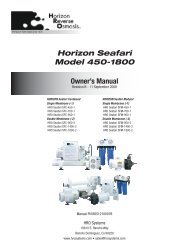 Horizon Seafari Model 450-1800 Owner's Manual - Zanshin