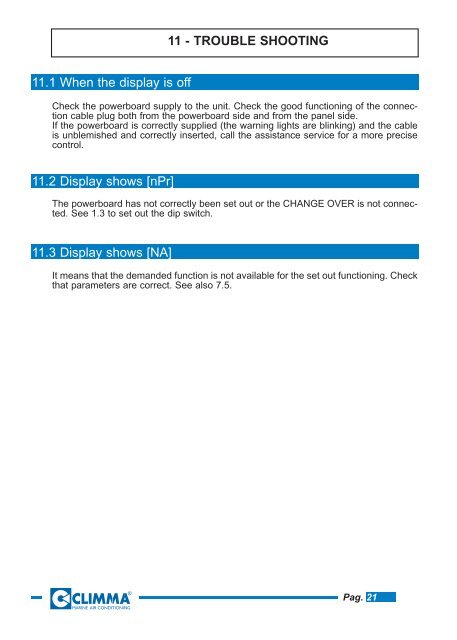 Climma Vega MKII Panel manual - Zanshin