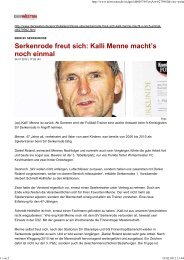 Serkenrode freut sich: Kalli Menne macht's noch ... - SV Serkenrode