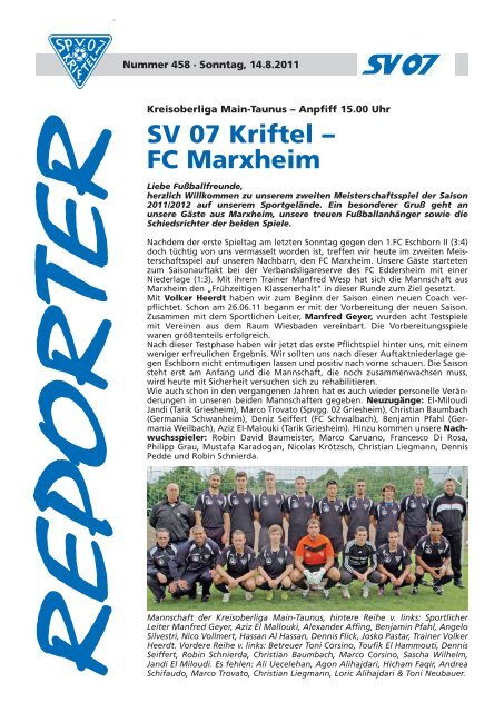 August - 458a.pdf - SV 07 Kriftel e.V.