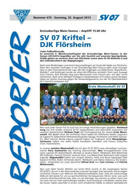 August - 475.pdf - SV 07 Kriftel e.V.