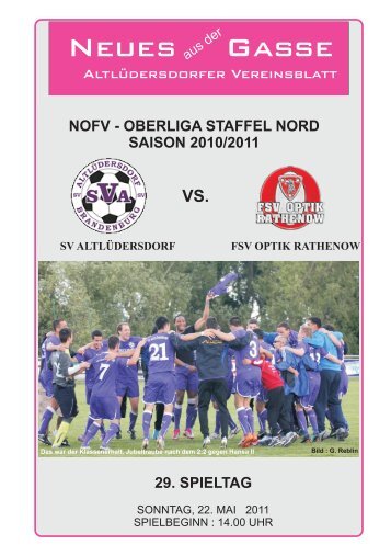 oberliga staffel nord saison 2010/2011 - SV AltlÃ¼dersdorf