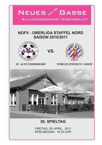 oberliga staffel nord saison 2010/2011 - SV AltlÃ¼dersdorf