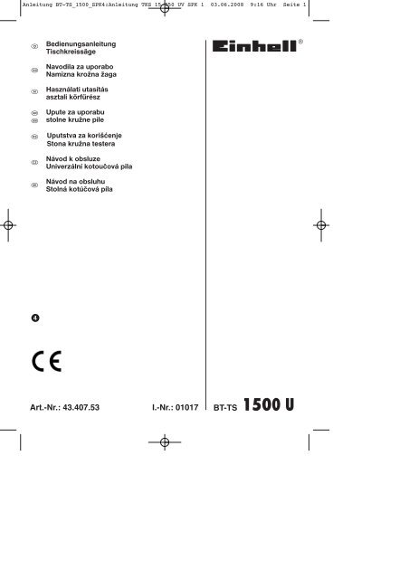 Anleitung BT-TS_1500_SPK4:Anleitung TKS 15-250 UV SPK 1