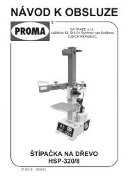 Å¡tÃ­paÄka na dÅevo hsp-320/8 nÃ¡vod k obsluze