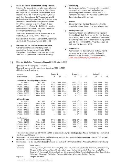 Merkblatt IPV 2013 - SVA ZÃ¼rich