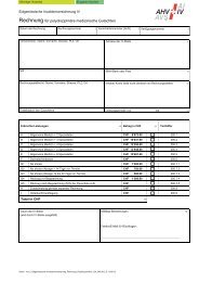 Rechnung fÃ¼r polydisziplinÃ¤re medizinische Gutachten (IV)