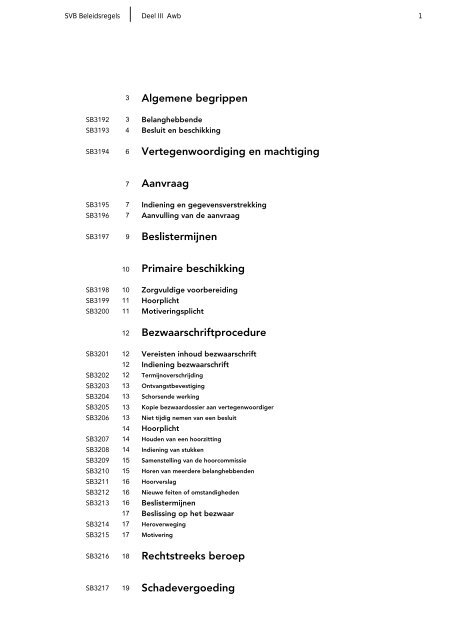 Beleidsregels 2009 - Svb