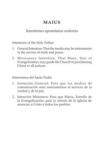 118 Maius Intentiones apostolatus orationis - SVD-Curia
