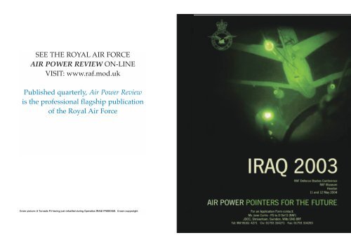 Volume 6 No 4 - Royal Air Force Centre for Air Power Studies