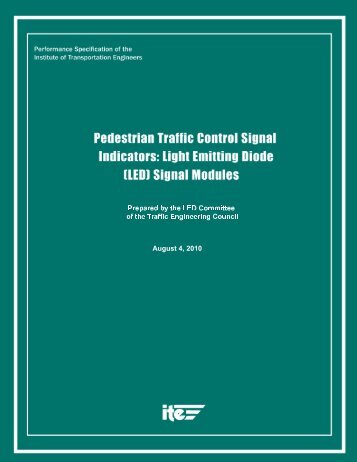 Pedestrian LED Modules Specification - Signal Control Products, Inc.