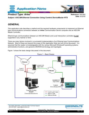Econolite ARIES Ethernet Connection Using Comtrol DeviceMaster ...