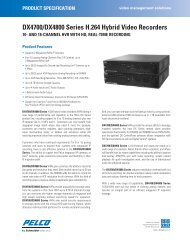 Pelco DX4700/DX4800 Series H.264 Hybrid Video Recorders