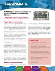 Econolite Autoscope Communications Interface Panel - Ethernet ...