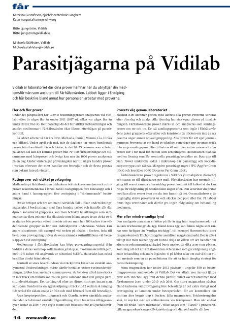 pÃ¥ Vidilab - Svenska DjurhÃ¤lsovÃ¥rden