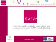 Promoting web 2.0 uptake for organisational and personnel ... - SVEA