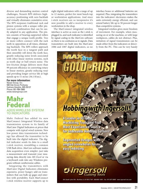 Download the October 2012 Issue in PDF format - Gear Technology ...
