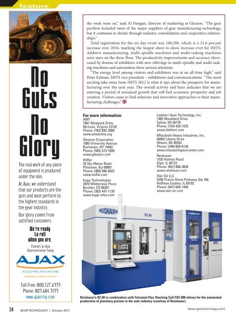 Download the October 2012 Issue in PDF format - Gear Technology ...