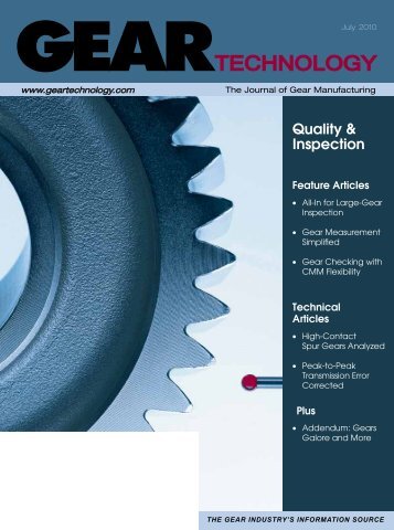 Download the July 2010 Issue in PDF format - Gear Technology ...
