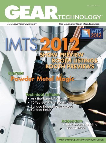 Download the August 2012 Issue in PDF format - Gear Technology ...