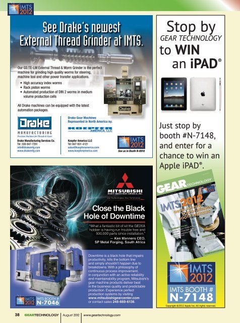 Download the August 2012 Issue in PDF format - Gear Technology ...