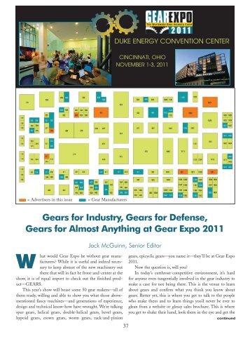 Gears, Gears, Gears at Gear Expo 2011 - Gear Technology magazine