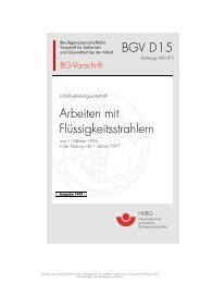 BGV D15 Arbeiten mit Flüssigkeitsstrahlern - DeCon GmbH