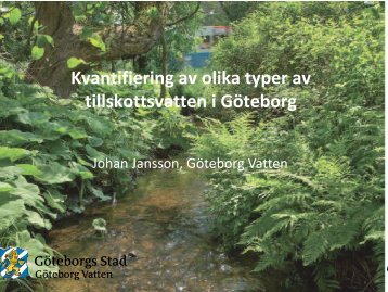 KÃ¤llor fÃ¶r tillskottsvatten - Svenskt Vatten