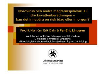 Lindgren, LU - Norovirus - Svenskt Vatten