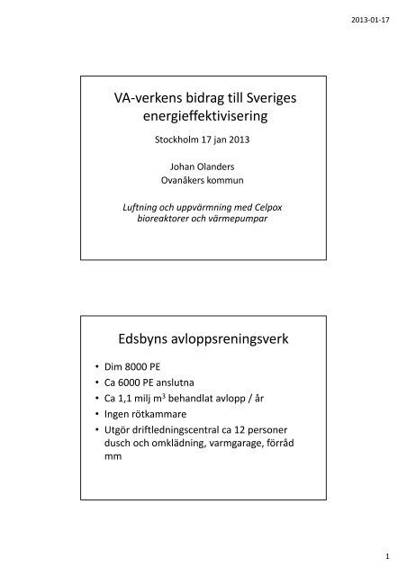 OvanÃ¥kers kommun - Edsbyns ARV - Svenskt Vatten