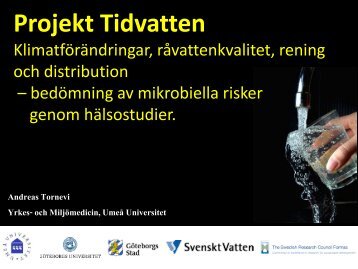 Andreas Tornevi, doktorand, UmeÃ¥ Universitet - Svenskt Vatten