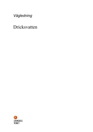 Dricksvatten - Livsmedelsverket