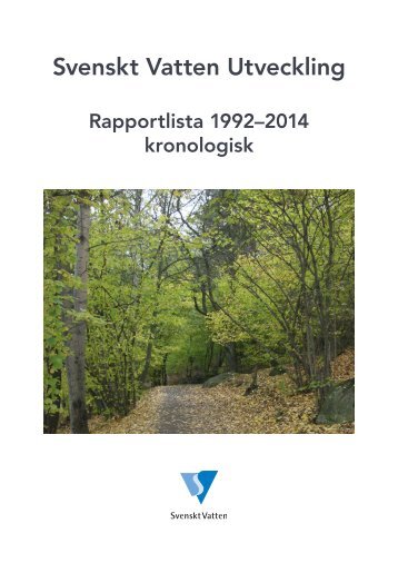 Rapportlista - kronologisk ordning - Svenskt Vatten
